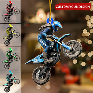 Dirt Bike Personalized Christmas Ornament, Gift For Racing Lovers