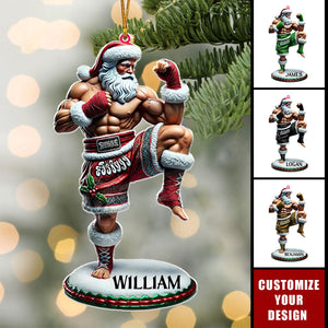 Custom Name Muay Thai - Personalized Acrylic Christmas Ornament