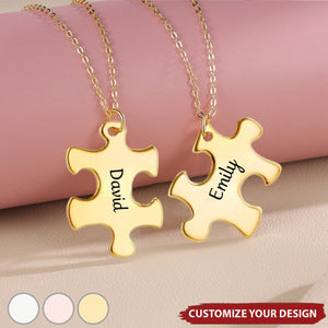 Couple Gifts Romantic Gift - Personalized Puzzle Necklace