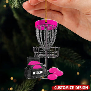 Personalized Disc Golf Christmas Shaped Ornament – Gift For Disc Golf Lover