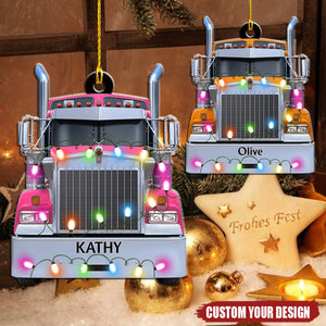 Truck Personalized Christmas Ornament, Gifts For Truckers