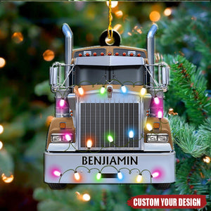 Truck Personalized Christmas Ornament, Gifts For Truckers