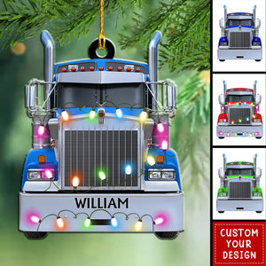 Truck Personalized Christmas Ornament, Gifts For Truckers